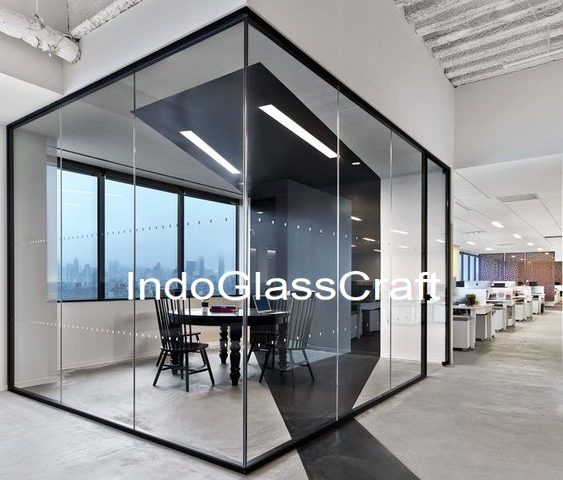 Partisi aluminium kaca kantor